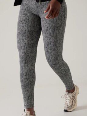 Athleta Delancey Skyline Textured Leggings Sz 4 NWT